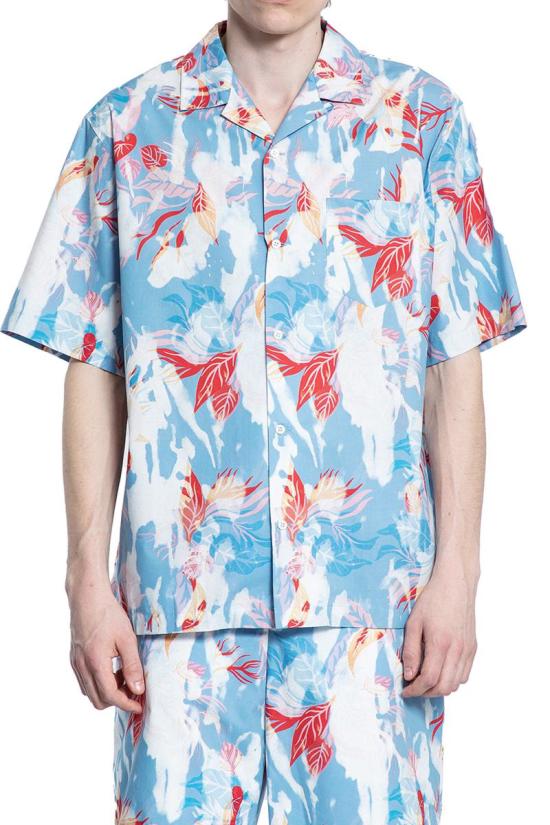 25SS 알렉산더 맥퀸 반팔 셔츠 828939QOABG 4102 BLUE