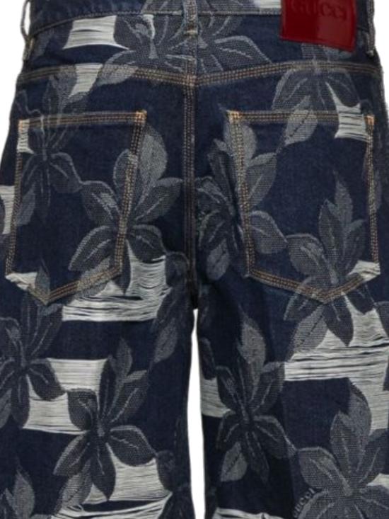 25SS 구찌 숏팬츠 824222 XDC9T4309 DARK BLUE IVORY - GUCCI