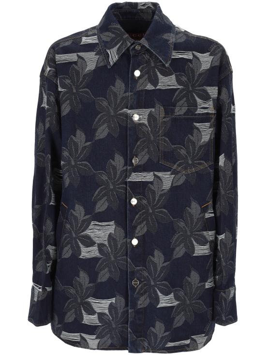 25SS 구찌 셔츠 822248 XDC9T4309 DARK BLUE IVORY