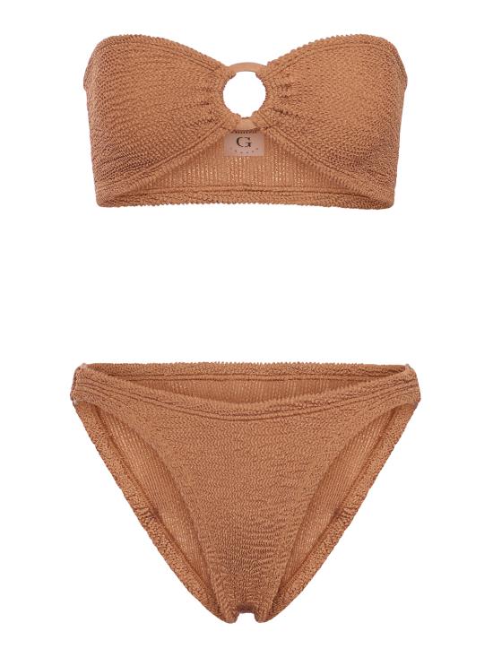 25SS 훈자 지 비키니 수영복 BGLORIATXMETALLIC COCOA Brown