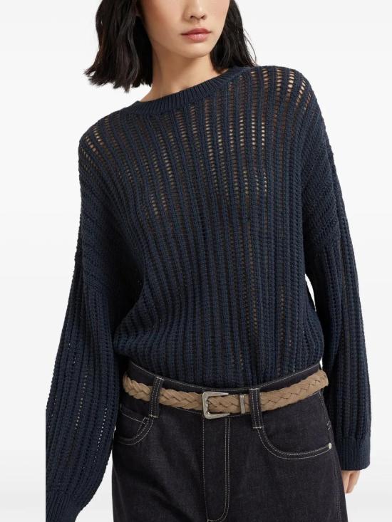  브루넬로 쿠치넬리 스웨터 MSB581800C7186 midnight blue - BRUNELLO CUCINELLI