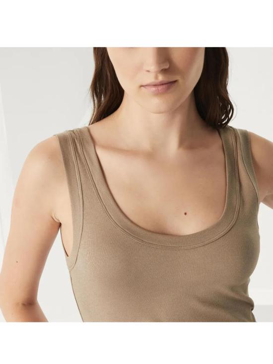  브루넬로 쿠치넬리 민소매 티셔츠 M0TC8FX210C9447 beige - BRUNELLO CUCINELLI