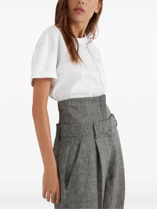  브루넬로 쿠치넬리 반팔 티셔츠 M0T81EH900C6159 milk - BRUNELLO CUCINELLI