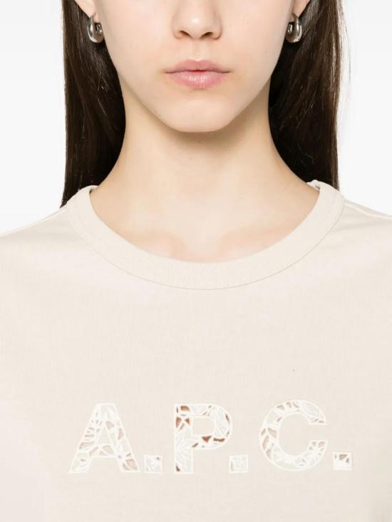  아페쎄 반팔 티셔츠 COHBQF26495 beige - A.P.C.