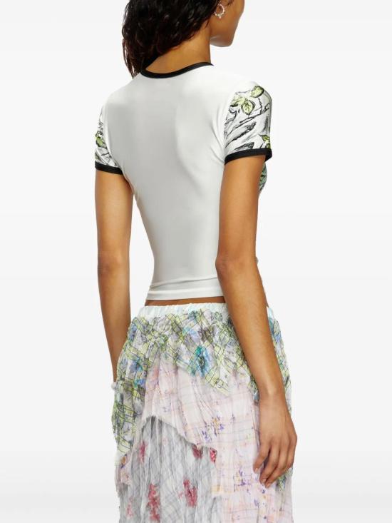  디젤 반팔 티셔츠 A166360KNAU white - DIESEL