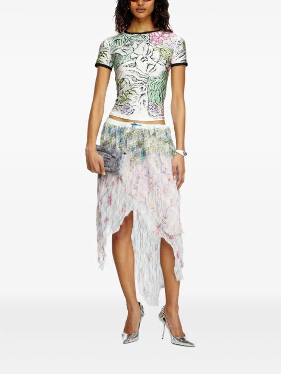  디젤 반팔 티셔츠 A166360KNAU white - DIESEL