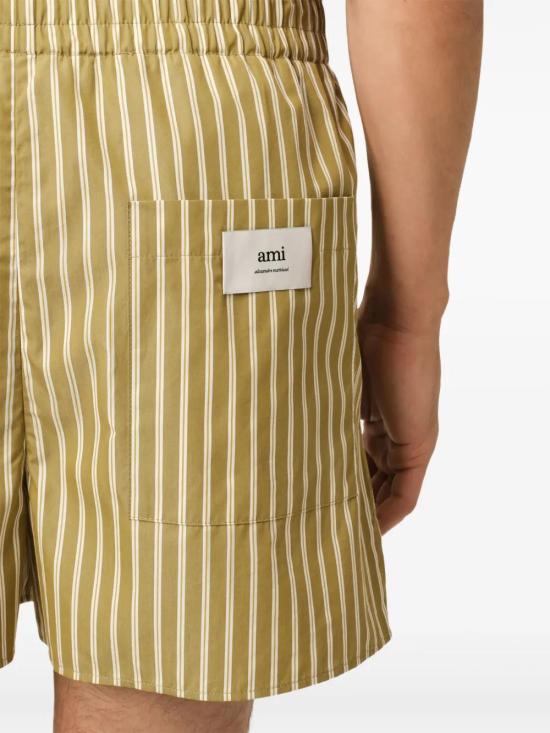  아미 숏팬츠 E25USO117CO0108 olive green - AMI