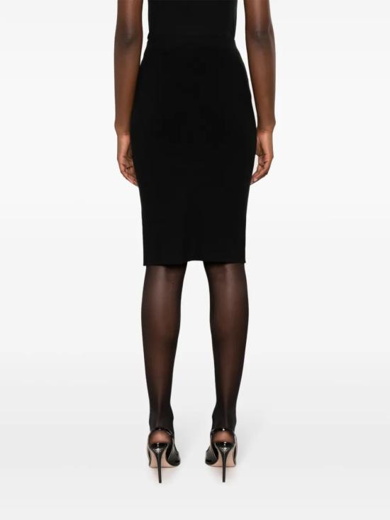  생로랑 미디 스커트 769384Y76KD black - SAINT LAURENT