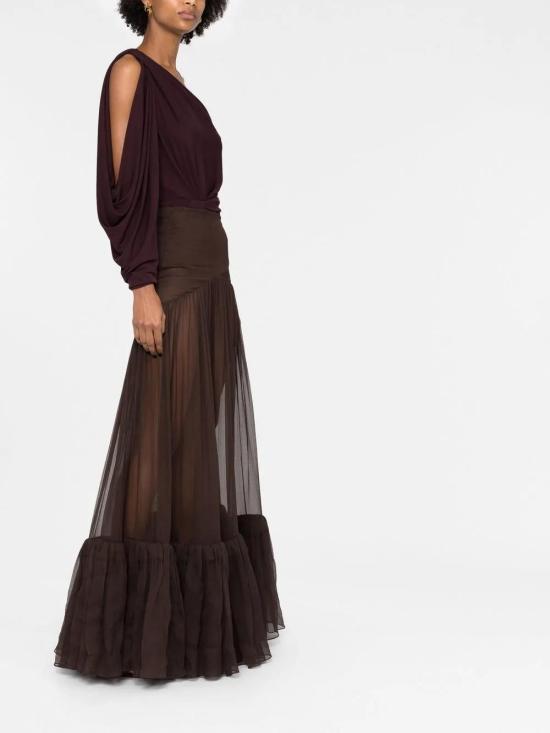  생로랑 바디수트 티셔츠 727457Y080Q purple - SAINT LAURENT