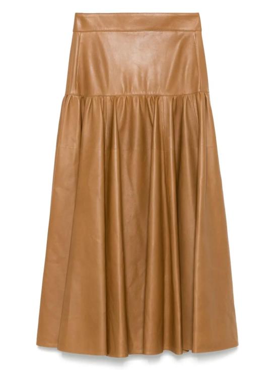  생로랑 롱 스커트 626482YC2TF camel