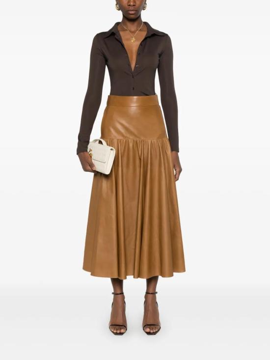  생로랑 롱 스커트 626482YC2TF camel - SAINT LAURENT