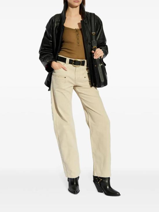  이자벨마랑 민소매 티셔츠 TS0257FAC1N03I khaki - ISABEL MARANT