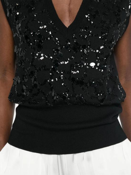  파비아나 필리피 민소매 티셔츠 MAD265F053L1630000 black - FABIANA FILIPPI