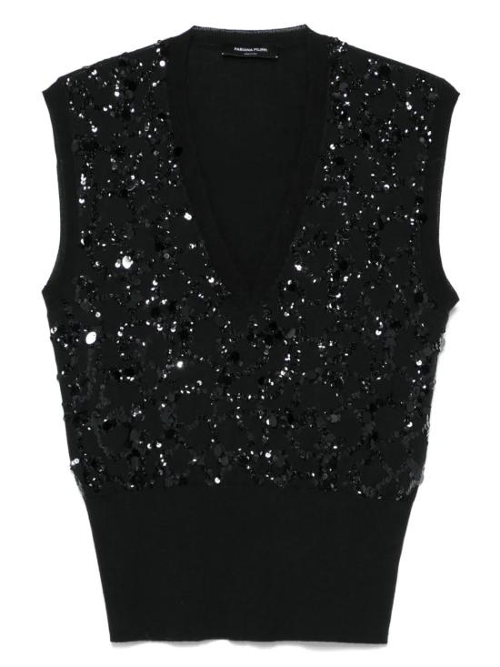  파비아나 필리피 민소매 티셔츠 MAD265F053L1630000 black