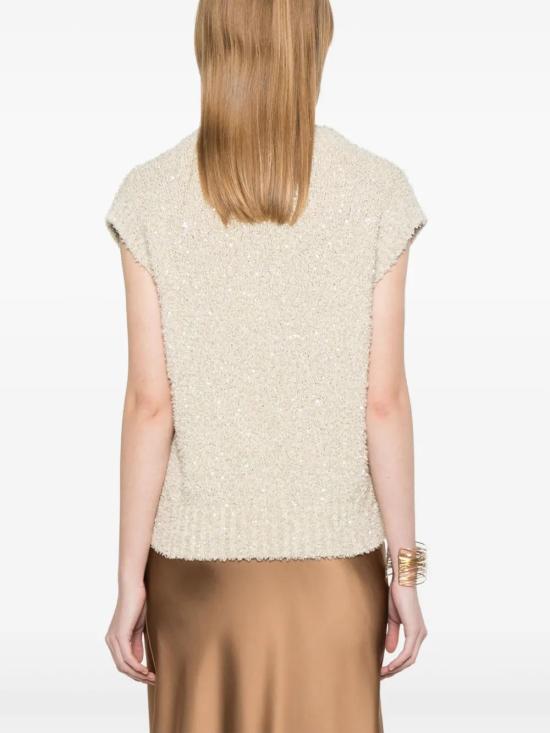  에르노 민소매 티셔츠 MV000020D76073 beige - HERNO