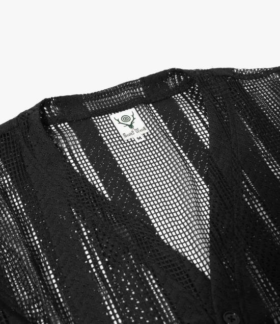  사우스투웨스트에잇 스웨터 South2 West8 V넥 카디건 블랙 - SOUTH2 WEST8