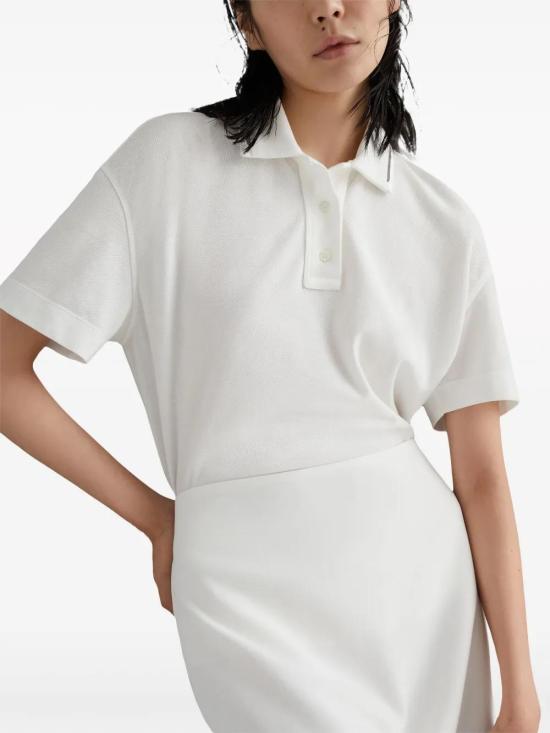  브루넬로 쿠치넬리 폴로 티셔츠 M0T63EM415C7220 white - BRUNELLO CUCINELLI
