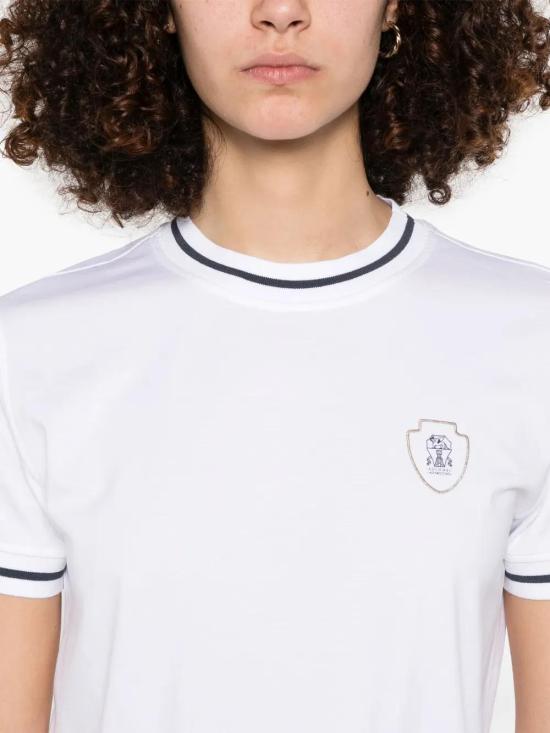  브루넬로 쿠치넬리 반팔 티셔츠 M0T81VD110CSD82 white - BRUNELLO CUCINELLI