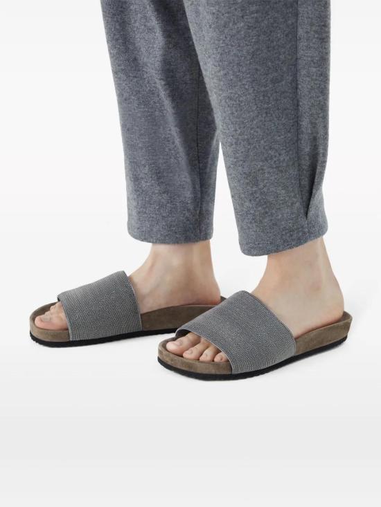  브루넬로 쿠치넬리 모닐리 뱀프 슬라이더 뮬/슬리퍼 MZMIG1390C6351 - BRUNELLO CUCINELLI