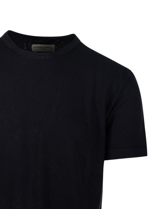 25SS 오피신 제네랄 탑 S25MTEE204 BLACK - OFFICINE GENERALE