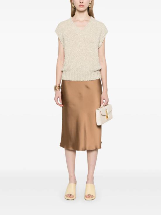  에르노 미디 스커트 GN000052D12506 caramel - HERNO