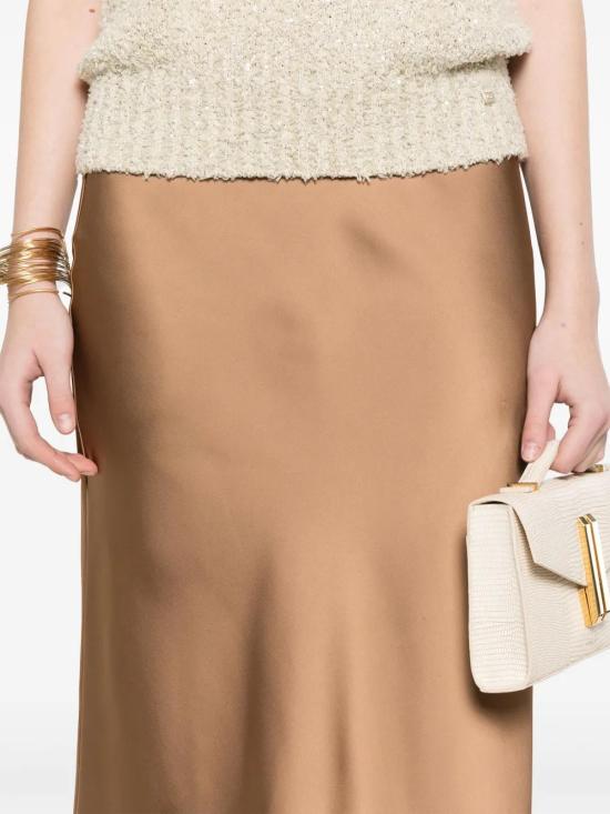  에르노 미디 스커트 GN000052D12506 caramel - HERNO