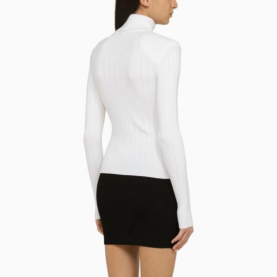  발망 탑 BF0KH000KB07 White - BALMAIN