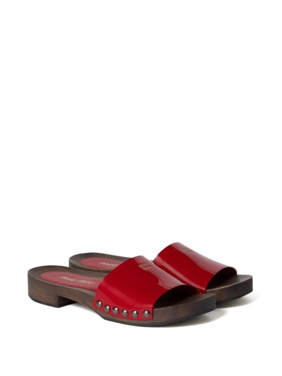 26FW 미우미우 뮬/슬리퍼 5Z425EFA030069 F0011 ROSSO - MIU MIU