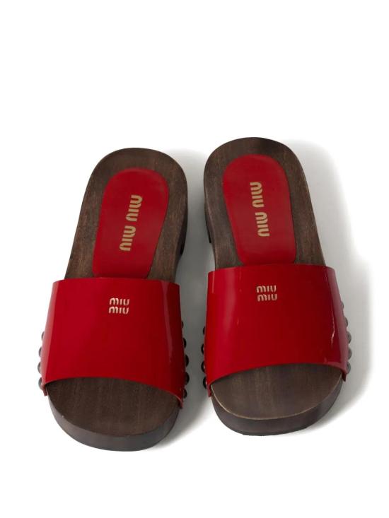 26FW 미우미우 뮬/슬리퍼 5Z425EFA030069 F0011 ROSSO - MIU MIU