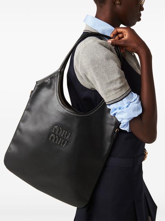 25FW 미우미우 숄더백 5BG231VMLN2CRW F0002 NERO - MIU MIU