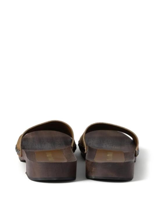 26FW 미우미우 뮬/슬리퍼 5Z425EFA030Z5O F0401 CANNELLA - MIU MIU