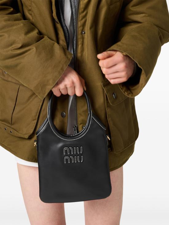 26FW 미우미우 토트백 5BA281VOLN2CRW F0002 NERO - MIU MIU