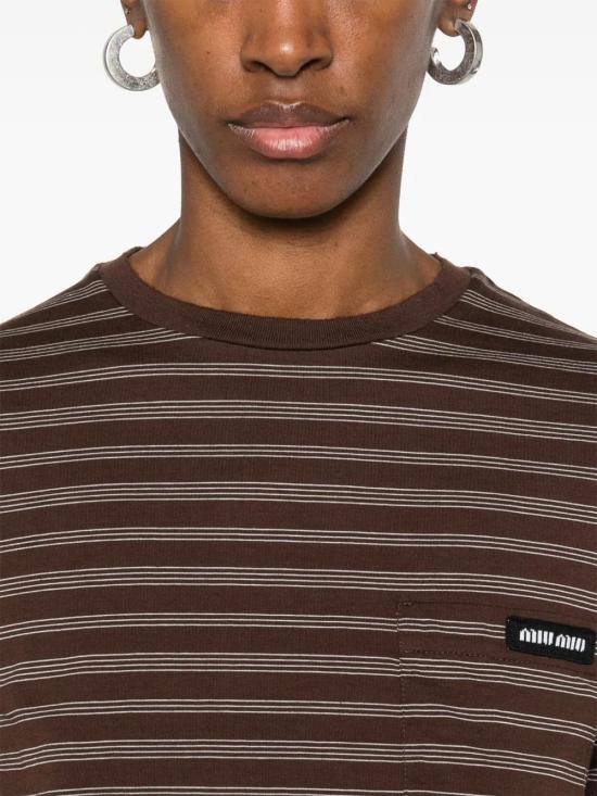 25FW 미우미우 스웨터 MJN537SOOO14RT F0O7E CACAO BIANCO - MIU MIU