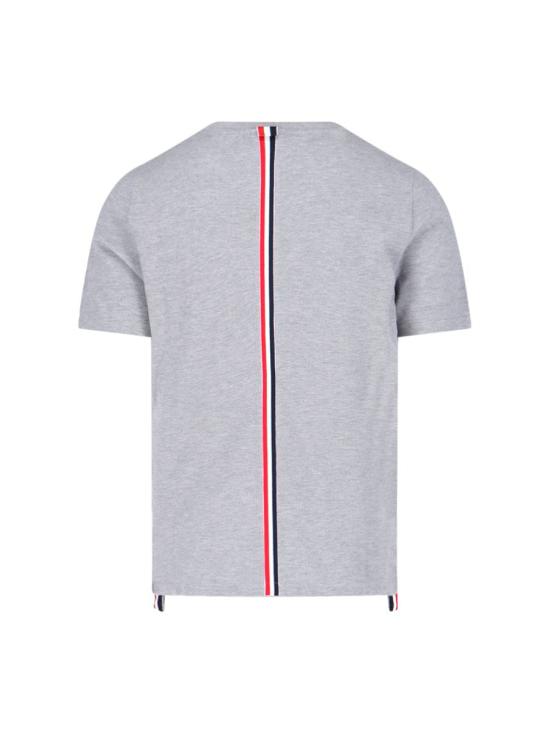 26FW 톰브라운 피케 센터 백 스트라이프 릴렉스 핏 티셔츠 MJS056A00050 055 - THOM BROWNE