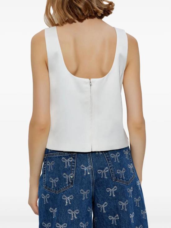  셀프 포트레이트 민소매 티셔츠 RS25021TW white - SELF PORTRAIT