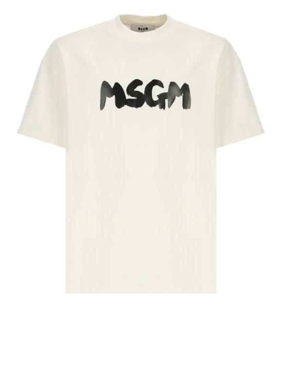 25SS 엠에스지엠 반팔 티셔츠 3840MM10525700202 OFF WHITE DOM