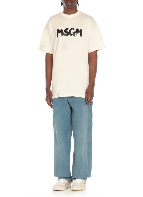 25SS 엠에스지엠 반팔 티셔츠 3840MM10525700202 OFF WHITE DOM - MSGM