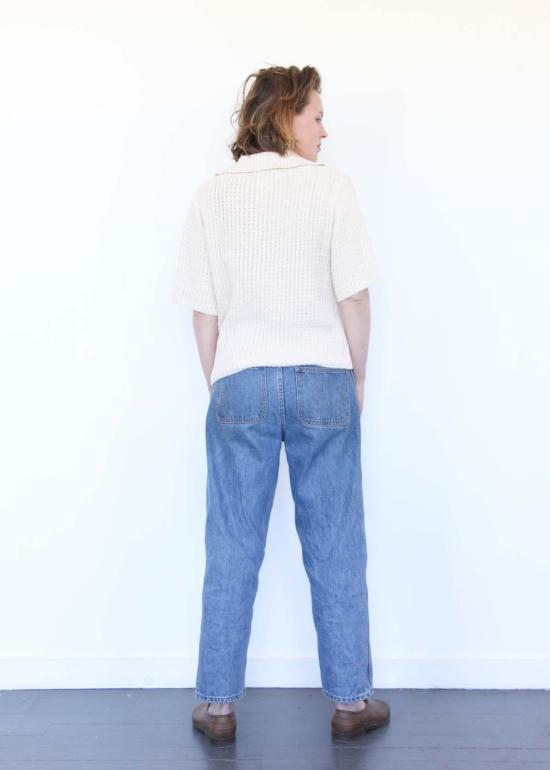  로렌 마누지안 반팔 티셔츠 랙 폴로 아이보리 - LAUREN MANOOGIAN