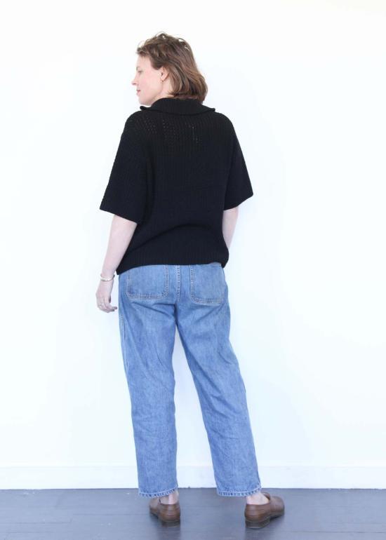  로렌 마누지안 반팔 티셔츠 랙 폴로 블랙 - LAUREN MANOOGIAN