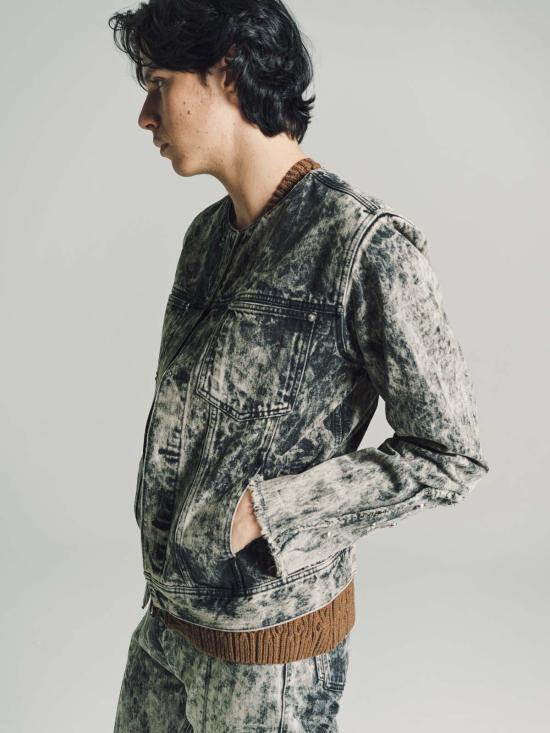  나마체코 데님 자켓 매직 우드 데님 재킷 아이보리 스카이