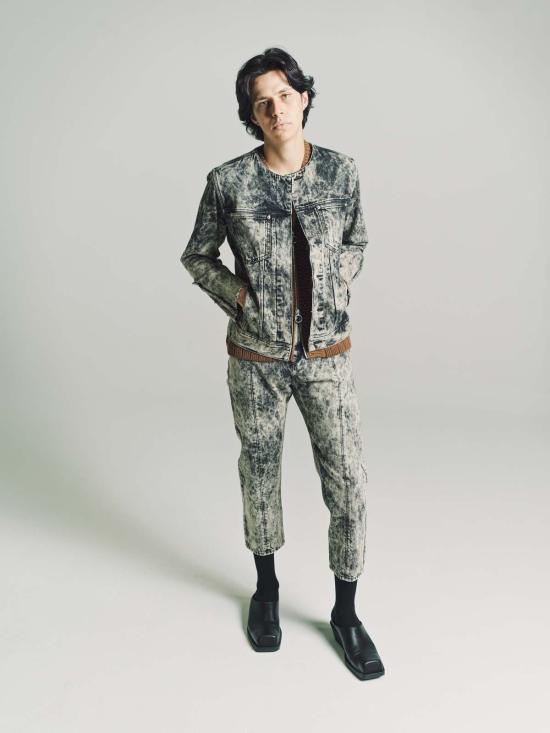  나마체코 데님 자켓 매직 우드 데님 재킷 아이보리 스카이 - NAMACHEKO