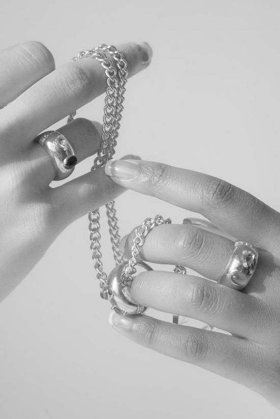  레기어 반지 레지에 버블 베젤 링 14k 도금 황동 - LEGIER