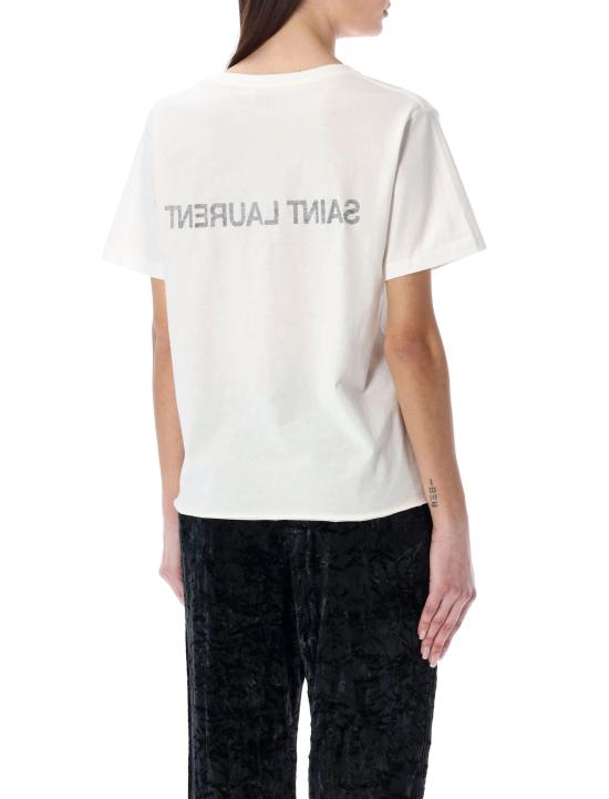 25SS 생로랑 반팔 티셔츠 665234Y37AW 9744 WHITE - SAINT LAURENT