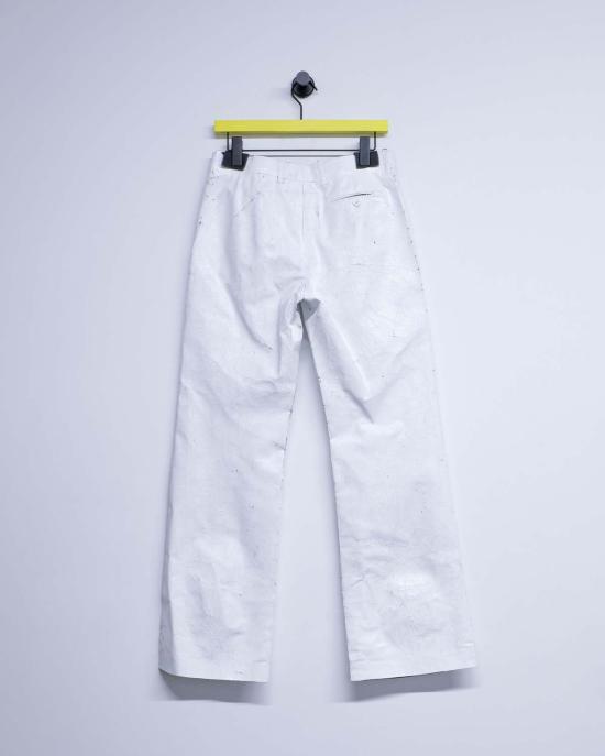  MM6 메종마르지엘라 스트레이트 팬츠 Mm6 메종 마르지엘라 페인티드 울 체크 팬츠 화이트 - MM6 MAISON MARGIELA