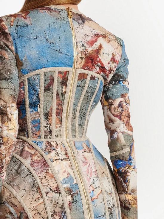  발망 숏 원피스 AF0R9014HB15 - BALMAIN