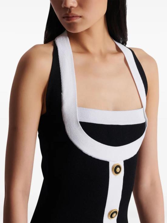  발망 숏 원피스 EF1R2390KH99 - BALMAIN