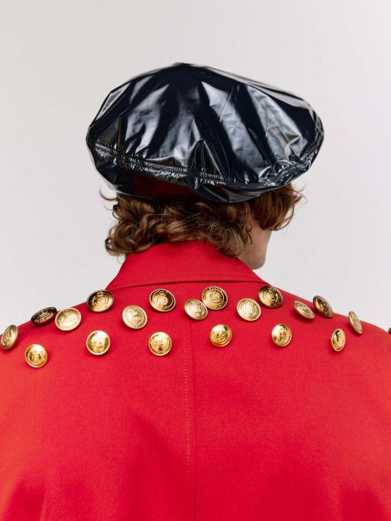  타카히로미야시타 더 솔로이스트 버킷햇 . 블랙 나일론 타입 1 베레모 - TAKAHIROMIYASHITA THE SOLOIST.