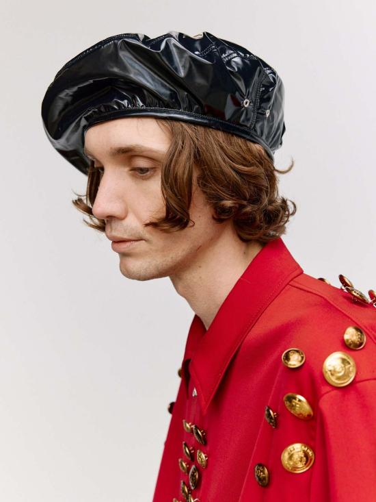  타카히로미야시타 더 솔로이스트 버킷햇 . 블랙 나일론 타입 1 베레모 - TAKAHIROMIYASHITA THE SOLOIST.