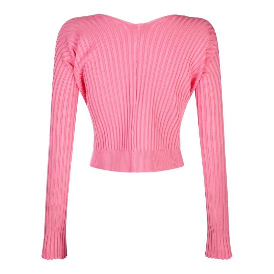 24FW 자크뮈스 스웨터 223KN500 2190 434 NEON PINK - JACQUEMUS