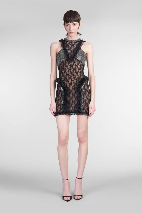 25SS Self Portrait X Christopher Kane 미디 원피스 419264 SS25 CK 023S Black